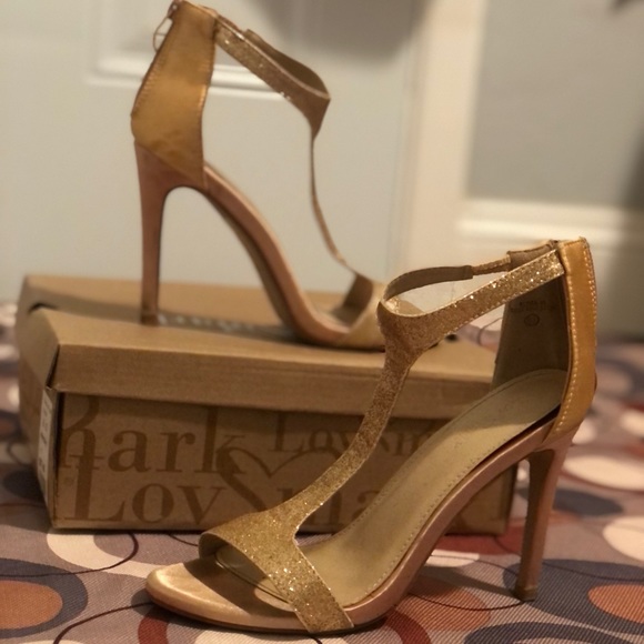 Rose Gold Satin Heels - Picture 3 of 4